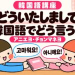 韓国語の「どういたしまして」：アニエヨ・チョンマネヨの使い分け