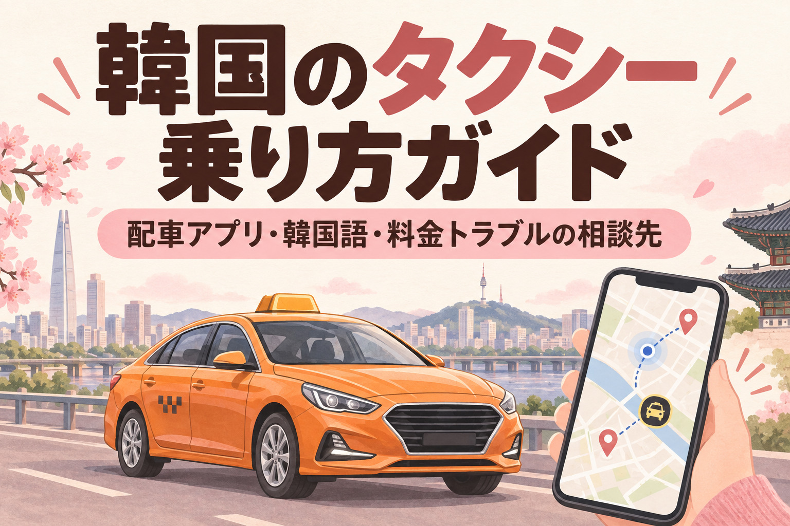 韓国のタクシーの乗り方｜配車アプリ・韓国語・料金トラブルの相談先