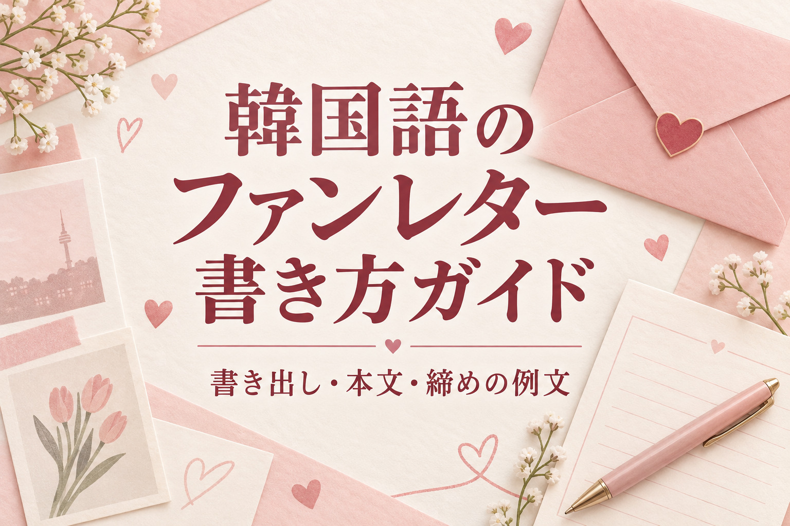 韓国語のファンレターの書き方｜書き出し・本文・締めの例文